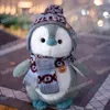 20/27/37 cm Simulation pingouin avec écharpe chapeau peluche peluche poupées pour enfants anniversaire saint valentin cadeau