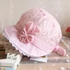 Hats Sun Hat Lace Basin Cap Flower Hollow Baby With Bow Summer Set Cute Princess Girl