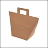 Geschenkwikkeling Gift Wrap 10/20/50 PCS -pakket Kraft Paper Bag Chritstma's Jaarwinkelen met handgreep Huidige wrapper Party Supplies D301 D Dhyvj