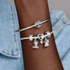 Il nuovo popolare ciondolo in argento sterling 100% 925 gufo famiglia spettro fascino tallone è adatto per braccialetti Pandora primitivi donne gioielli fai da te