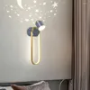 Wall Lamps Modern Crystal Marble Frosting Dorm Room Decor Smart Bed Korean Sconce Lighting