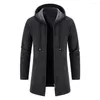 メンズトレンチコートスタイリッシュな男性コート秋の冬のセーター長袖風力防止ジッパーは暖かくなります