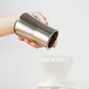 Manuella kaffekvarnar Dosering Cup Barista Assistent Fin Partikel Sifter Filterpulversikt Lukt Rostfritt stålkvarnmatare 350 ml