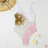 Kvinnors plus -storlek badkläder designer lyx populärt designer bikinis set textil bokstav tryckt damer bodysuit baddräkt strand party kvinnors baddräkt 1102 u2a4