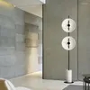 Lâmpadas de chão Modern Marble Base Resina Branca LED 3000K 4000K Lâmpada de 6000k Europa Deign Big para Liberação Interior da Sala