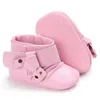 Boots Winter Warm Baby Girl PU Leather Shoes Lace-up Soft Fur Prewalker Walking Toddler Boys For