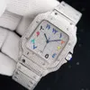 Cartiiers Diamonds Watch WBC8 WRISTWATCH MAME MECHANICAL 40 mm Sapphire Starels Steel Pasp Prezent Montre de Luxe Life