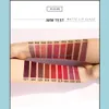 Lip Gloss Pudaier Mini Liquid Lipstick Przenośne profesjonalne makijaż makijaż Fl do ust Make Up odcień Matte 6pcs Drop dhxku