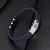 Lien Bracelets 2022 Hommes Tendance Décontractée En Acier Inoxydable Bracelet En Cuir Simple Mode Charme