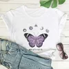 Mystique Butterfly T-shirt Colorful Tops Witch Shirt Retro Sun Moon Graphic Tees