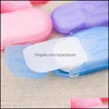 Handmade Soap Travel Portable Disposable Boxed Soap 20Pcs/Set Paper Make Foaming Scented Bath Washing Hands Mini Drop Delivery 2022 Dhujt