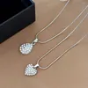 Kedjor Fashion Simple Full Diamond Drop Necklace European och American Light Luxury Love Zircon Personlighet CLAVICLE CHAIN ​​POOSHY POCHED