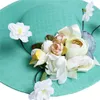 Exaggerated Large Disc Fascinator Hat Ladies Sinamay Flowers Fascinator Girls Festival Party Dance Extensions Hair Clip Flowers