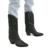 Bordado de bordado de bordado de bordado grosso BOOTS BOOTS BOTAIRY LIDIES Cavaleiro Cavaleiro