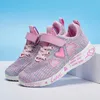 Sneakers meisjes schoenen roze kinderen mesh ademende casual kinderen sport lichtgewicht schattige wandeltennis voor 221102