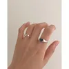 Cluster Rings Shanice S925 Sterling Silver Open Ring Korean Ins Retro Hollow Heart Classic Simple Round Circle Finger Wedding Punk