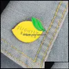 Pins Broschen Pins Broschen Schmuck Lemon Slighty Bitter Special Cute Cartoon Gelbe Emaille Brosche Kreative Revers Denim Abzeichen Gif Otb7E