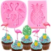 Moules de cuisson 3D Flamingo Cactus Silicone Moule Fête D'anniversaire Gâteau Fondant Moule Décoration Outils Chocolat Gumpaste Moules Bonbons