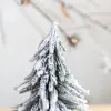 Juldekorationer konstgjorda tallvita snö mini prydnads prydnad skrivbordsfest dekoration