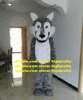 Szary długi futrzany futrzany wilk kostium maskotki husky pies fursuit dorosły kreskówka postać plac zabaw marka marka ideenety ZZ8003