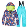 Skiing Suits Kids Ski Suit Children Windproof Waterproof Sport For Girls Boy Snowboard Winter Clothes Sets Aro De