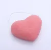 Konjac 페이셜 클렌징 퍼프 심장 모양의 얼굴 깨끗한 스폰지 Konjac 각질 제거 먼지 목욕 스폰서 얼굴 관리 메이크업 도구 p1103