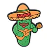 멕시코 스타일의 악어 매력 선인장 칠리 기타 음료 식품 신발 장식 막힘 샌들 팔찌 액세서리 어린이 선물