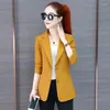Damespakken damesjack blazer 2022 Koreaanse mode lange mouw herfst slank kantoor elegante vrijetijdspak dames top