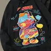 Sweatshirts pour hommes pour hommes Couleur de dessins à swets de dessin animé de haute qualité Set Sweat Sweat à capuche surdimensionné