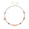 Charming de tendência de gargantilha Charm de pérola para mulheres colares coloridos colares doces namorada gigen jóias de praia de verão 2022