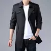 Trench da uomo Moda Cappotti di lana da uomo Tinta unita Monopetto Risvolto Cappotto lungo Cappotto Cappotto casual Trench casual Primavera e autunno T221102