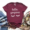 Bonjour magnifique cils femmes t-shirts décontracté Hipster drôle T-shirt Lady Yong fille