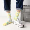 Männer Socken Sport Straße Skateboard Tie Dye Gradienten Männer Frauen Harajuku Mode Baumwolle Hohe Qualität Licht Farbe Lange Buchse