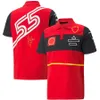 F1 Racing Team Red T-shirt Fórmula 1 Racing Terno Mangas Curtas Jersey Motorsport Outdoor Motocicleta Esportes de Secagem Rápida Camisa Pólo