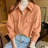 Blouses feminina feminina ousada de inverno de inverno camisetas camisas vintage de flanela xadrez de grandes dimensões para mulheres tops coreanos casuais casuais