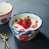 Bowls 4.5-inch Hand-painted Ceramic Bowl Underglaze Color Small Baking Tray Pudding Tableware Household Sauce Dessert