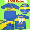 #9 Palermo #10 Roman 2000 Boca Juniors Retro Commemorate Soccer Jerseys 00 Vintage Football Shirts Home Classic Antique Camiseta de Futbol