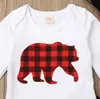 Kledingsets Citgeett herfst herfst 3 st geboren babyjongen meisje kerstkleding beer print romper broek outfits lente 221103