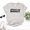 Doce como mel tee feminina hipster engra￧ado camiseta lady yong girl top ship zy-366