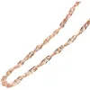 Цепи женские ювелирные изделия 585 фиолетовое золото, покрытое 14 -километровым розовым блестящим пустым коренастым ожерельем.