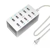 Flera USB -laddare Adapter 40W Intelligent Desktop Charge 10 Port Multi Mobile Device Charge för iPhone Samsung Huawei8116359