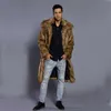 Men's Fur Faux Fur 2018 Neue Herbst Winter Neue männer Quadratischen Kragen Faux Nerz Pelz Langen Mantel Hochwertigen Mann komfortable Dicke Warme Windjacke T221102