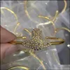 Bangle Designer Jewelry Star Starry Skygun Color Planet Banles Diamonds Vintage Copper Woman Metal Nonfading Open Bracelets Dhjm1