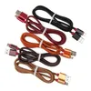 PU Leather Type C Fast Charging Cables V8 Micro USB Cable Sync Data Charge Wire 1M 25cm for Samsung Xiaomi Huawei Android Mobile Phone Cord