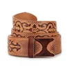 B￤ltesb￤ltessledare utan smidigt sp￤nne f￶r Mens Luxury Cowboys Coffee Brown Match 38mm High Quality