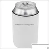 Andere barproducten Barware keuken dineren home tuinneopreen blanco witte koeler 12oz voor sublimatie bierfles koozie kan sl otymz