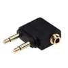 Adaptador de conversor de fone de ouvido de ￡udio de 3,5 mm de ￡udio para airline Airline Airplane fone de ouvido do fone de ouvido Adaptador de plugue do conector de viagem