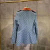 여자 디자이너 의상 최고 정장 재킷 스프링 캐주얼 레터 패턴 탑