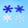 Kerstdecoraties 40-in-1 Tafel feest Kerstmuur klampt stickers verstrooiing Holiday Glitter Snowflake Ornament