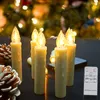 Andere Home Garden LED Electronic Candle met timer op afstand op afstand batterij bediende flikkerende vlam bruiloft verjaardag decoratie kerstboom 221102